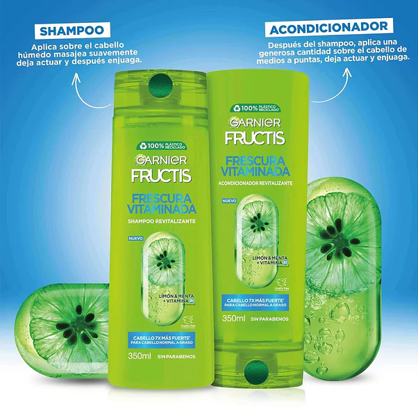 Shampoo Garnier Fructis Frescura Vitaminada - 350 ml 4