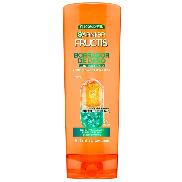 Acondicionador Garnier Fructis Borrador de Daño Control Grasa - 350 ml 1