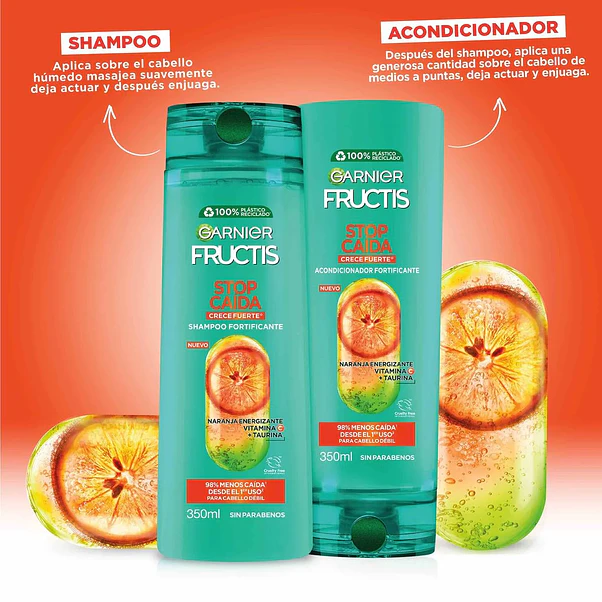 Acondicionador Garnier Fructis Stop Caída Crece Fuerte - 350 ml 4