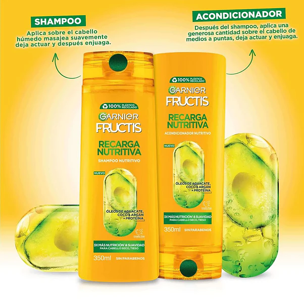 Acondicionador Garnier Fructis Recarga Nutritiva - 350 ml 5