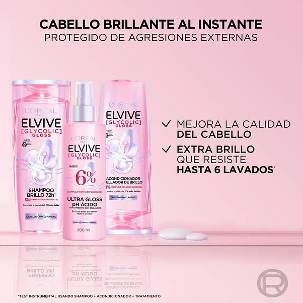 Shampoo Elvive Glycolic Gloss - 370 ml 3