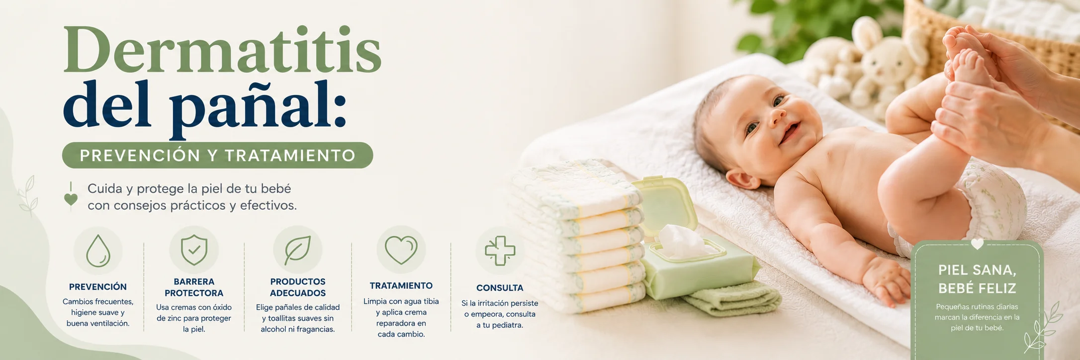 Dermatitis del pañal: qué es, cómo prevenirla y tratarla