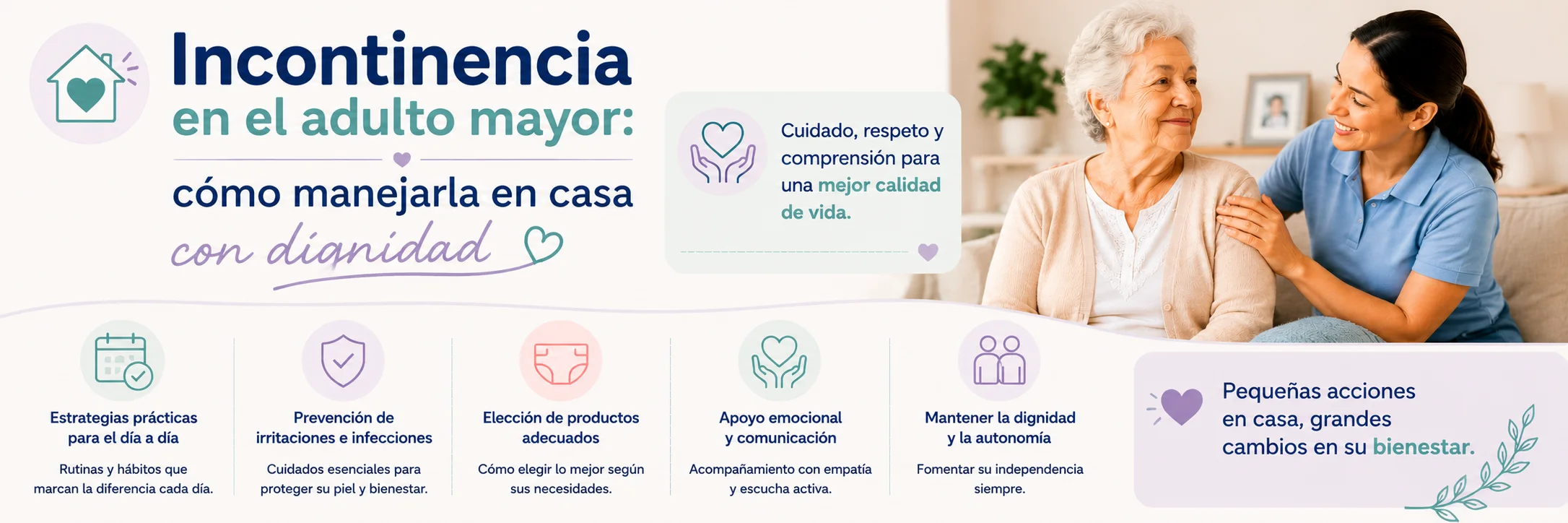 Incontinencia en el adulto mayor: cómo manejarla en casa con dignidad