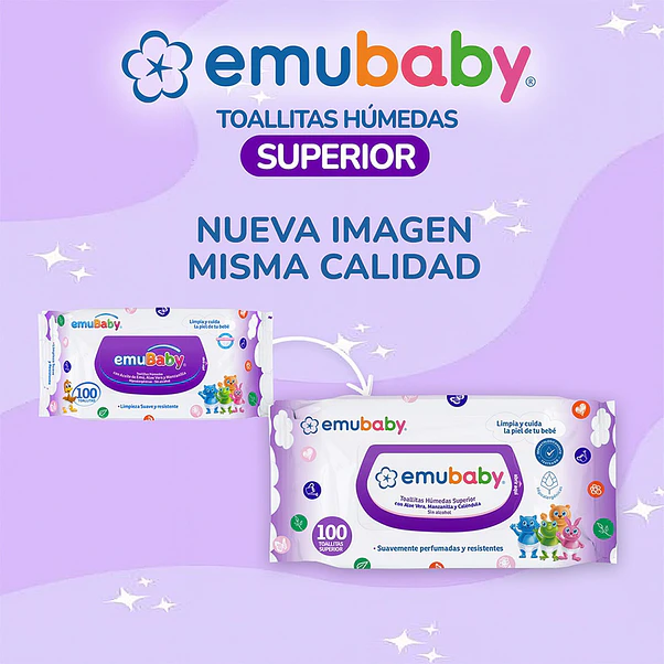 Toallas Húmedas Emubaby Superior 100 - x12 UN 4