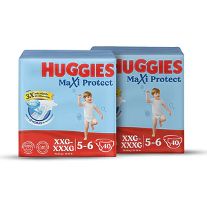Pañal Huggies Maxi Protect XXG/XXXG - 80 Unidades