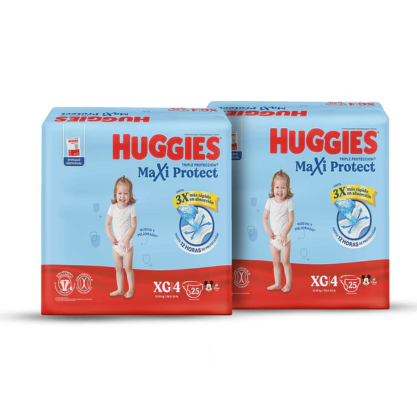 PAÑALES HUGGIES MAXI PROTECT - 2 UNIDADES XG 1