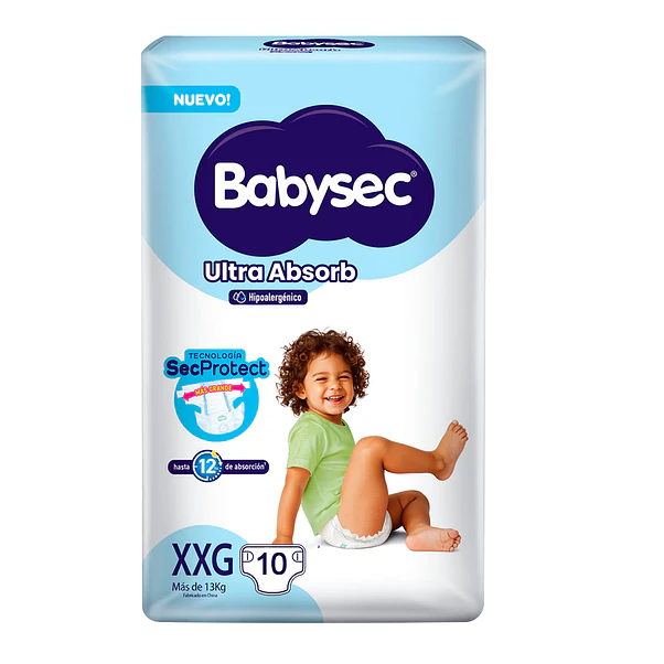 Pañal Babysec Ultra Absorb XXG - 10 Unidades 1