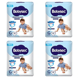 Pañal Babysec Ultra Absorb G - 48 Unidades
