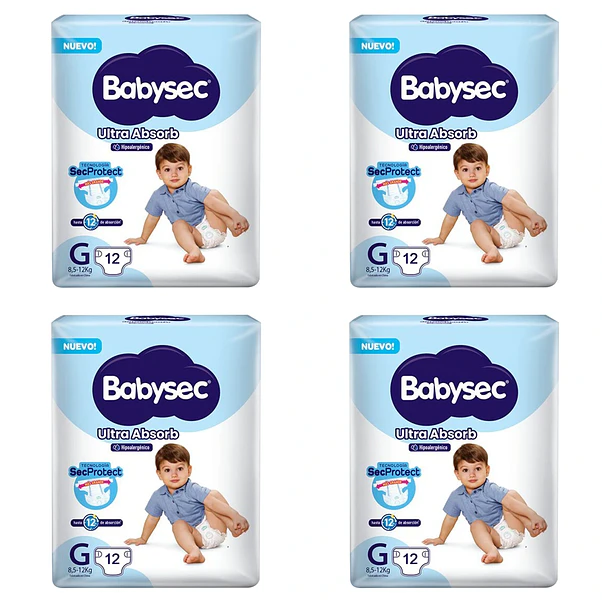Pañal Babysec Ultra Absorb G - 48 Unidades 1
