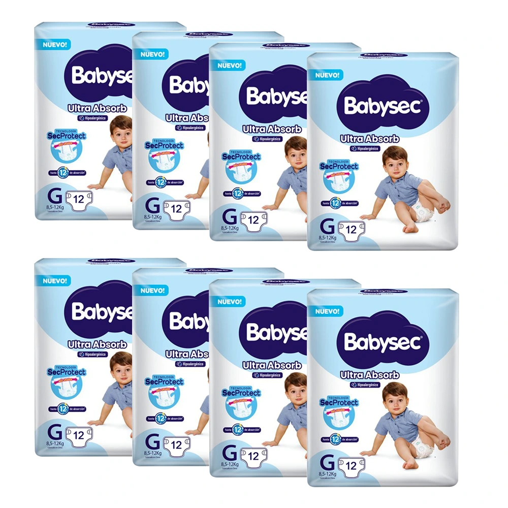 Pañal Babysec Ultra Absorb G - 96 Unidades