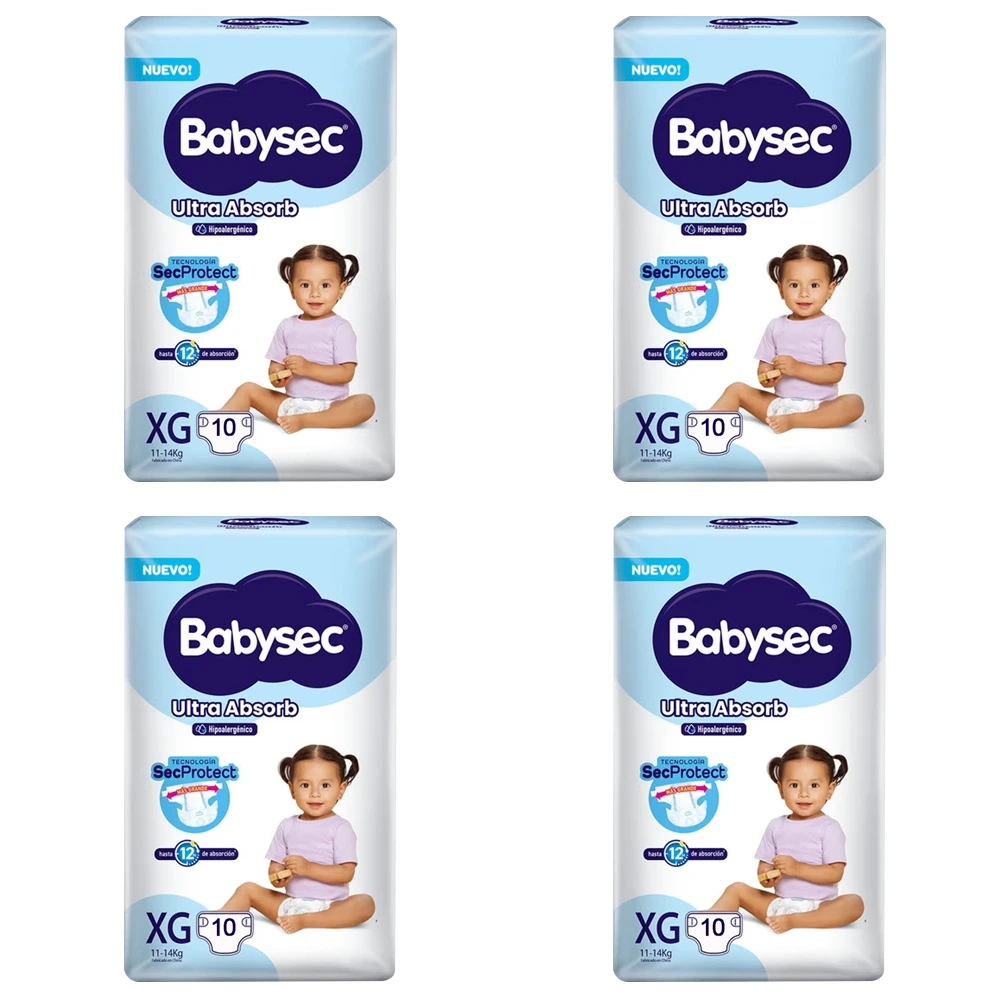 Pañal Babysec Ultra Absorb XG - 40 Unidades