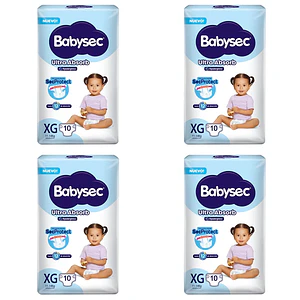 Pañal Babysec Ultra Absorb XG - 40 Unidades