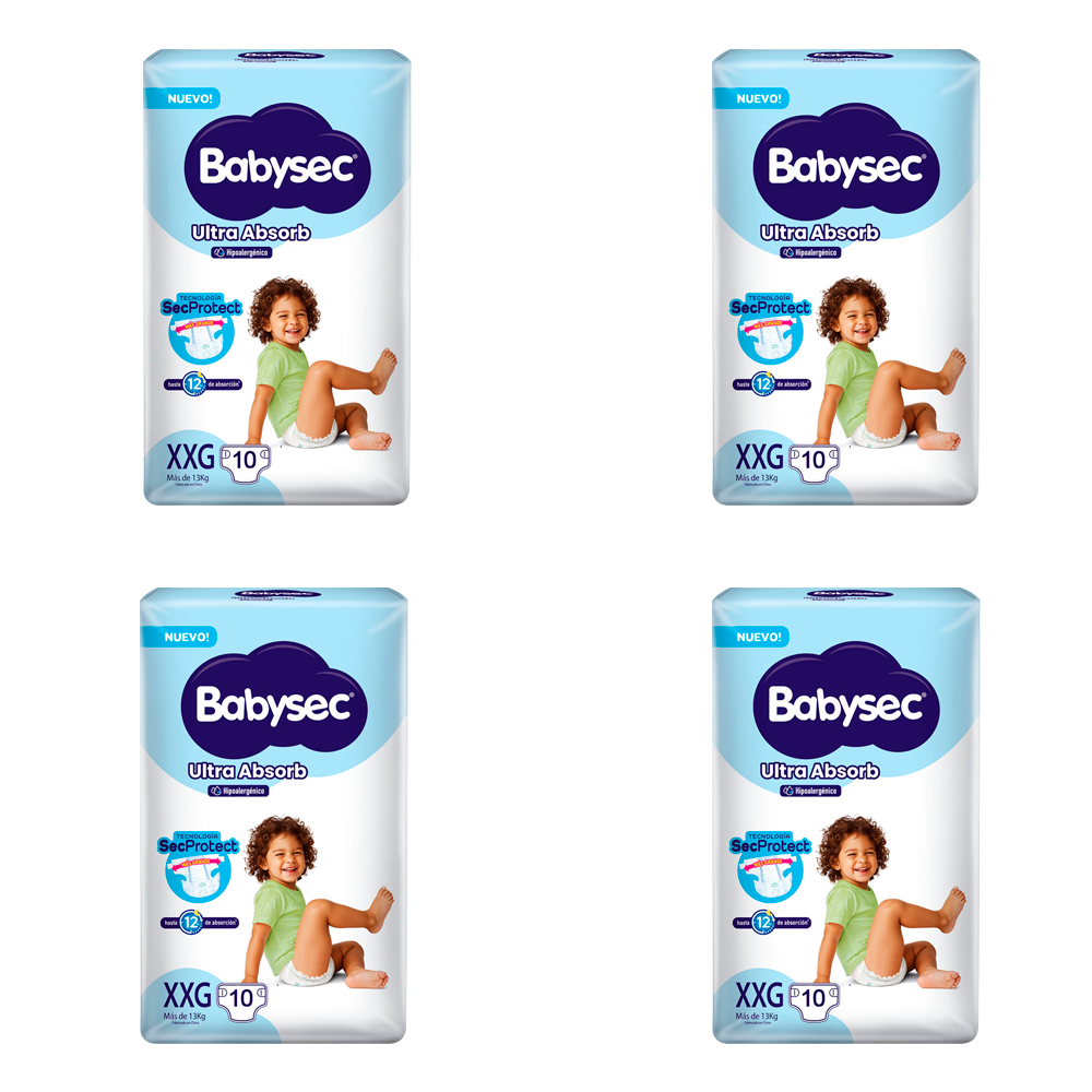 Pañal Babysec Ultra Absorb XXG - 40 Unidades