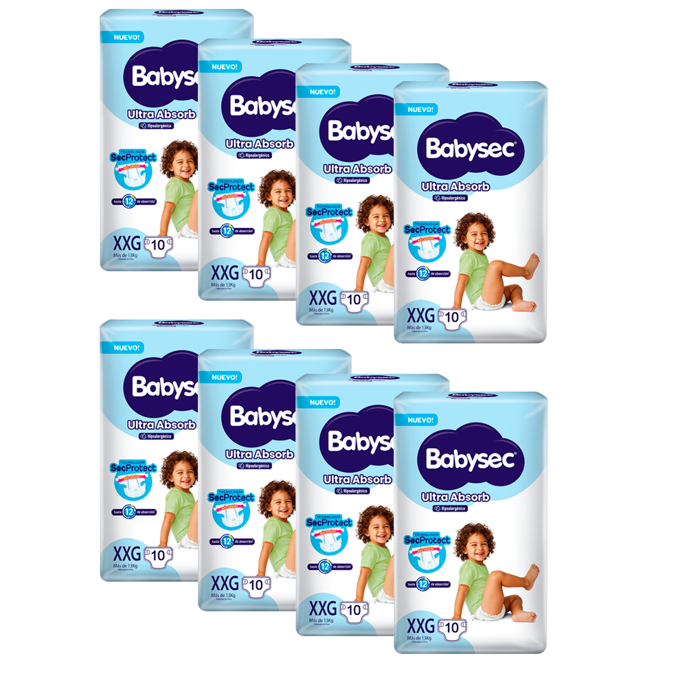 Pañal Babysec Ultra Absorb XXG - 80 Unidades