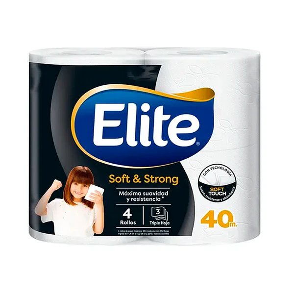 Papel Higiénico Elite Soft & Strong 40 Metros - 4 Rollos 1
