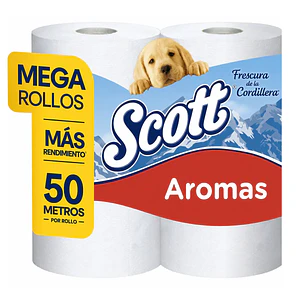 Papel Higiénico Scott Aromas 4x50 Metros - 4 Rollos