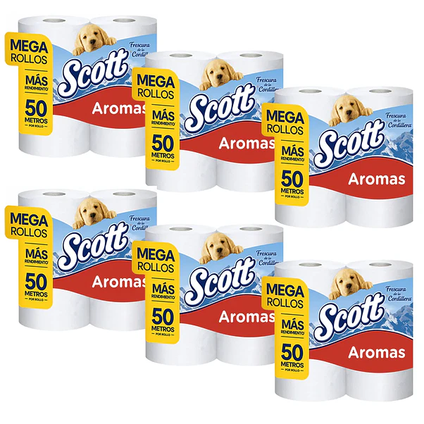 Papel Higiénico Scott Aromas 4x50 Metros - 24 Rollos 1