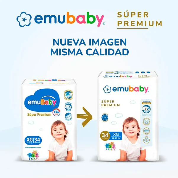 Pañal Emubaby Súper Premium Talla XXG 104 Unidades 3