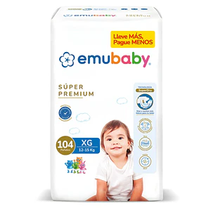 Pañal Emubaby Súper Premium XG - 104 Unidades