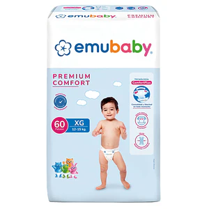 Pañal Emubaby Premium Comfort XG - 60 Unidades