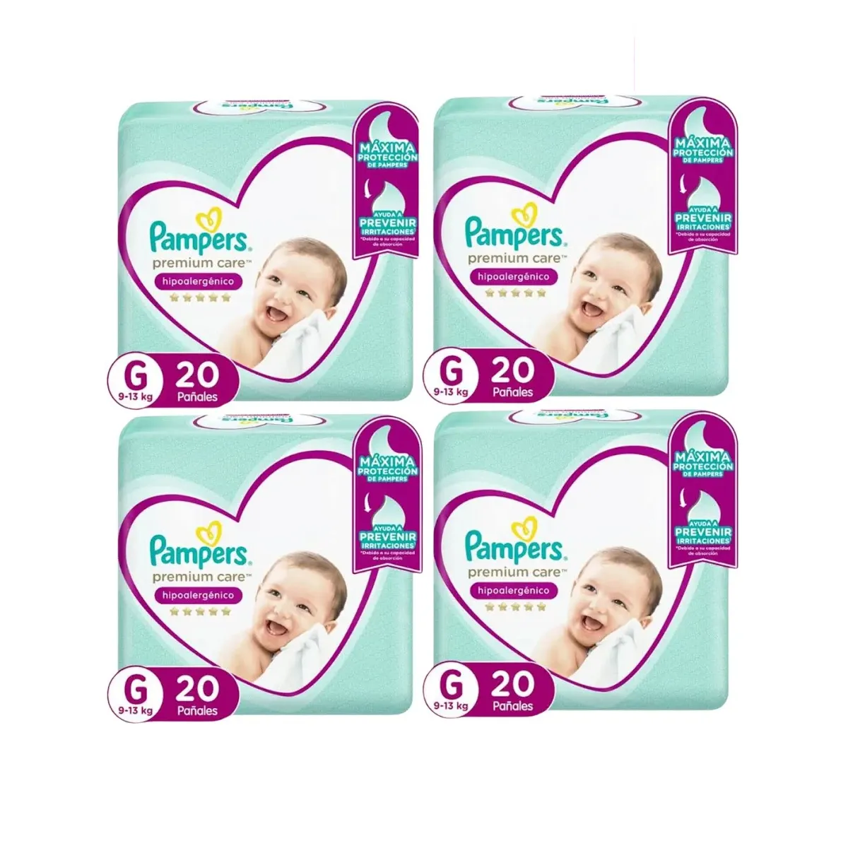 Pañal Pampers Premium Care G Pack x4 - 80 Unidades