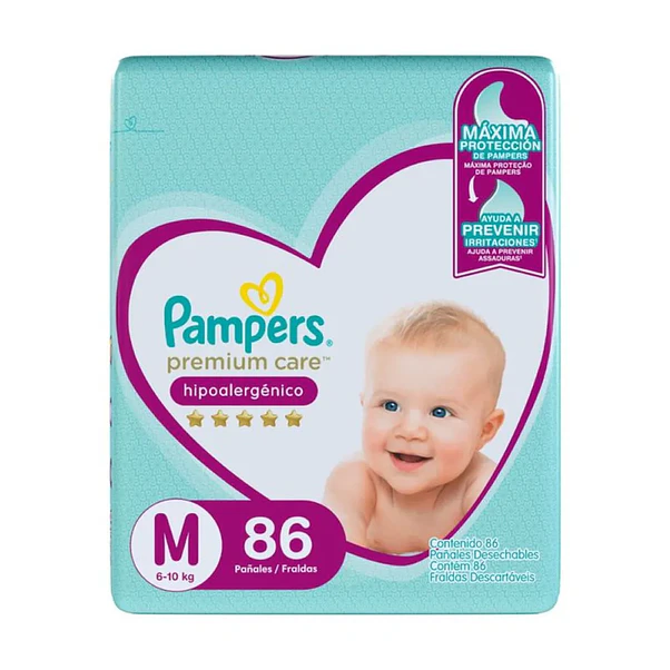 Pañal Pampers Premium Care M - 86 Unidades 1