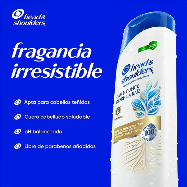 Shampoo Head & Shoulders Control Caspa Crece Fuerte Desde la Raíz - 375 ml 3