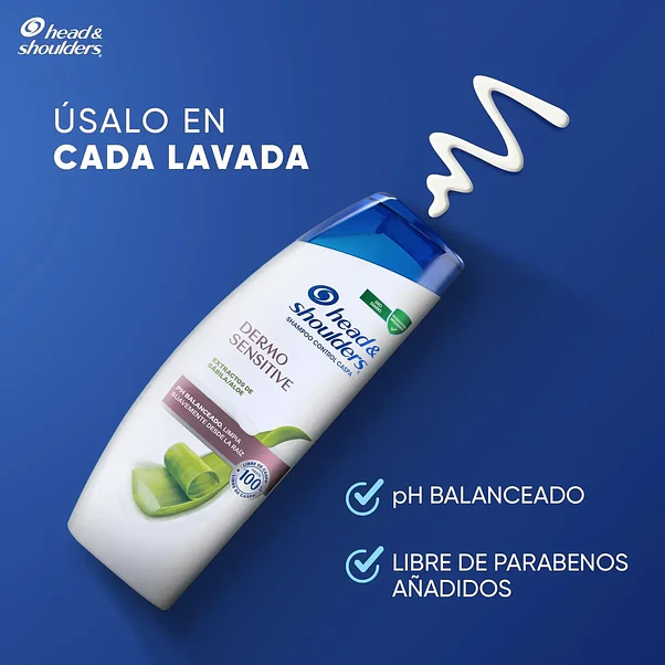 Shampoo H&S Dermo Sensitive Aloe 375ml | Distribuidora Pepito 2
