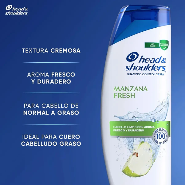 Shampoo Head & Shoulders Control Caspa Manzana Fresh - 375 ml 3