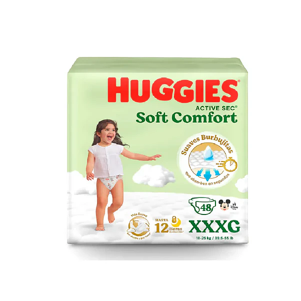 Pañal Huggies Active Sec XXXG - 48 Unidades 1