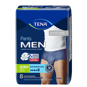 Pañal Pants para Adulto Tena Men Pants G - 8 Unidades