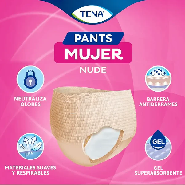 Pañal Pants para Adulto Tena Pants Mujer G/XG - 8 Unidades 3