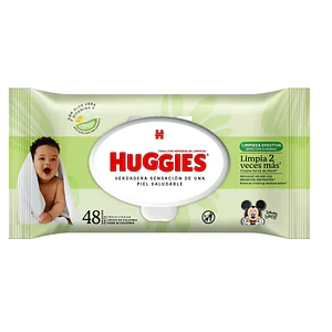 Toallitas Húmedas Huggies Limpieza Efectiva - 48 Unidades