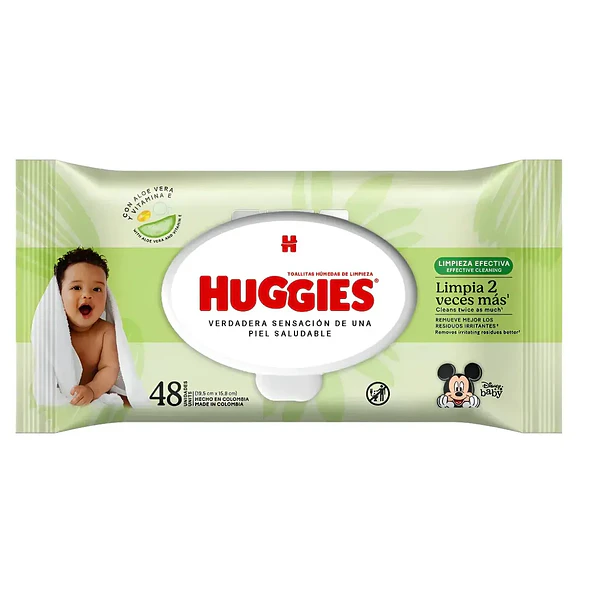 Toallitas Húmedas Huggies Limpieza Efectiva - 48 Unidades 1