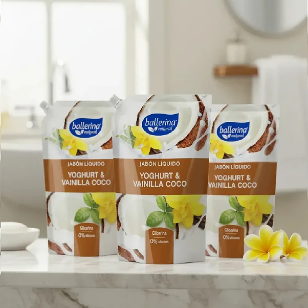 Jabón Líquido Ballerina Yogurth y Vainilla Coco Doypack - 750 ml 2