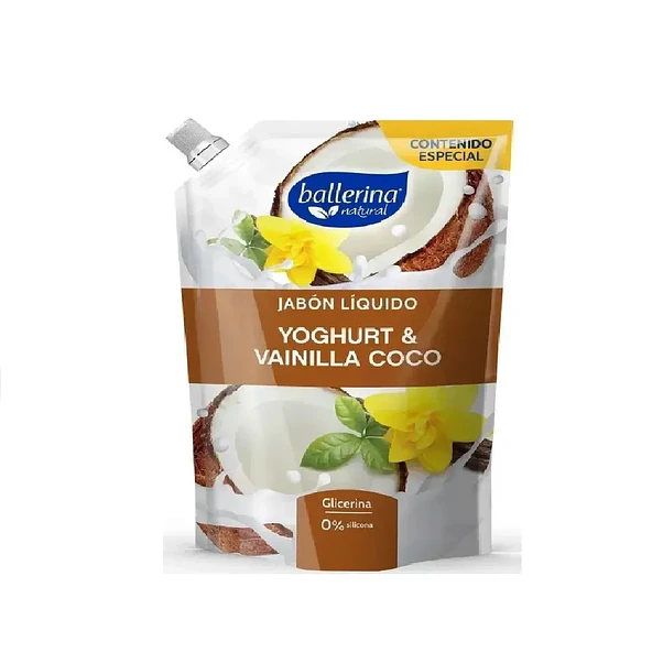 Jabón Líquido Ballerina Yogurth y Vainilla Coco Doypack - 750 ml 1