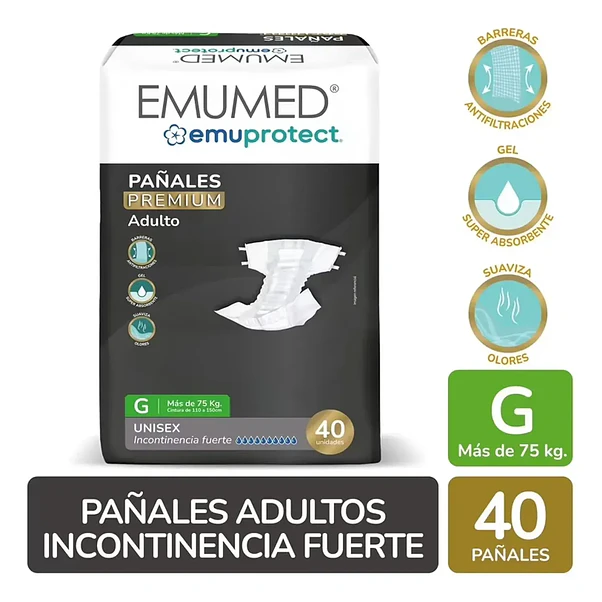 Pañal para Adulto Emuprotect Premium G - 40 Unidades 2