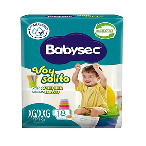 Pañal Babysec Voy Solito XG/XXG - 18 Unidades