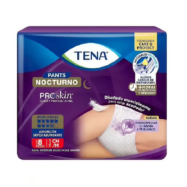 Pants Nocturnos Proskin Tena G - 8 Unidades 1