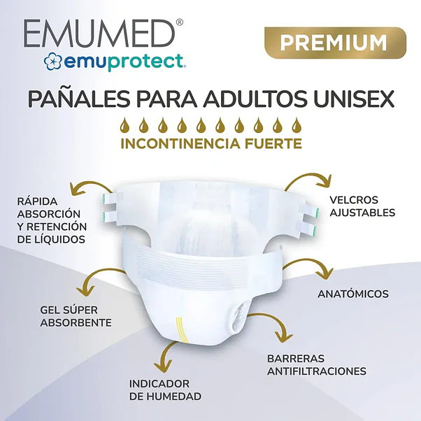 Pañal Adulto Emuprotect Premium G - 20 Unidades 4