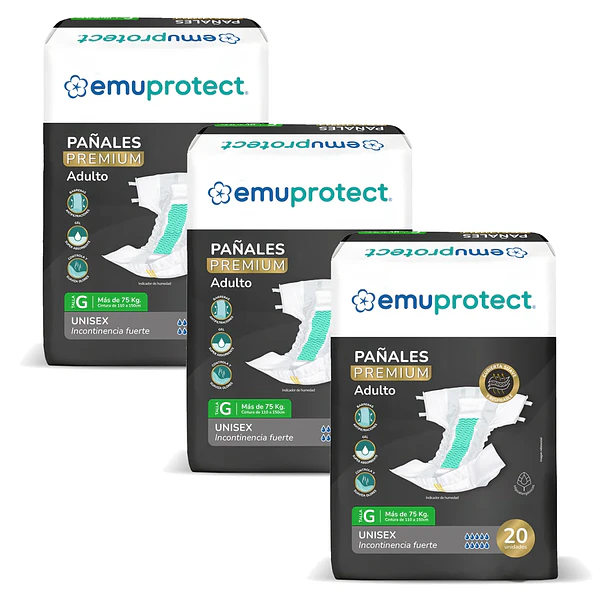 Pañal Adulto Emuprotect Premium G - 60 Unidades 1
