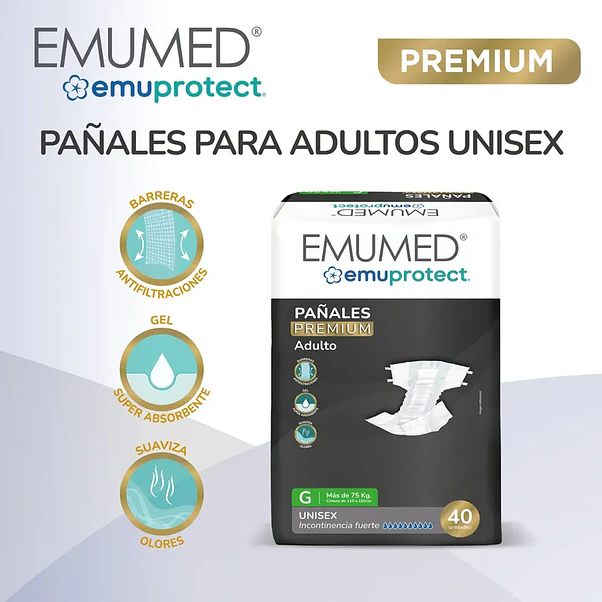 Pañal Adulto Emuprotect Premium M - 20 Unidades 5