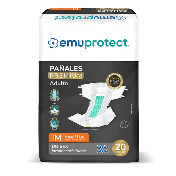 Pañal Adulto Emuprotect Premium M - 20 Unidades 1
