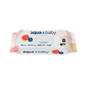 Toallitas Húmedas Aquababy Toalla 99,9% Agua Purificada Flushable 50 - 1 Unidad