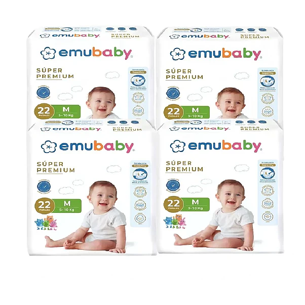 Pañales Emubaby Premium M - 88 Unidades 1
