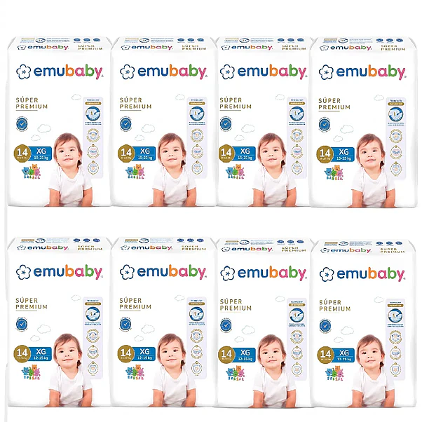 Pañales Emubaby Premium XG - 112 Unidades 1