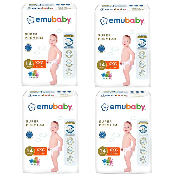 Pañales Emubaby Premium XXG - 56 Unidades 1