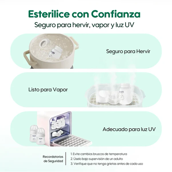 Mamadera Aiwibi Vidrio con Silicona - 120 ml 11