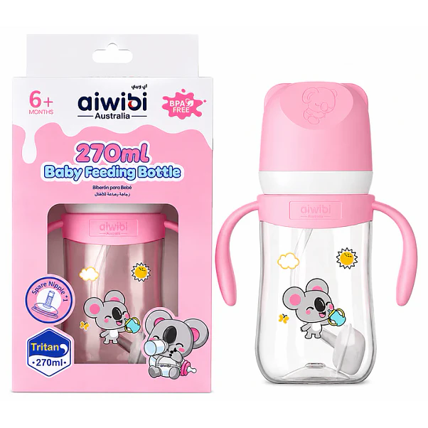 Mamadera Aiwibi Tritan Rosa - 270 ml 1