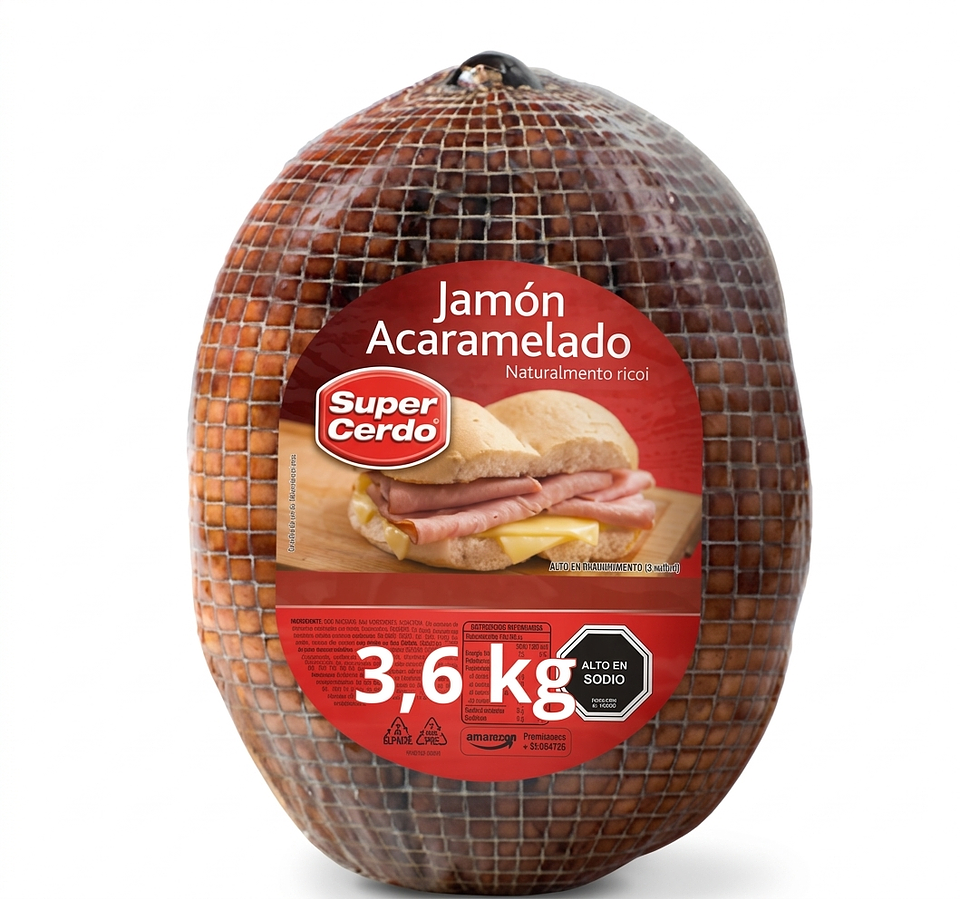 Jamón Acaramelado Super Cerdo - Pieza 3,6 Kg aprox. 1